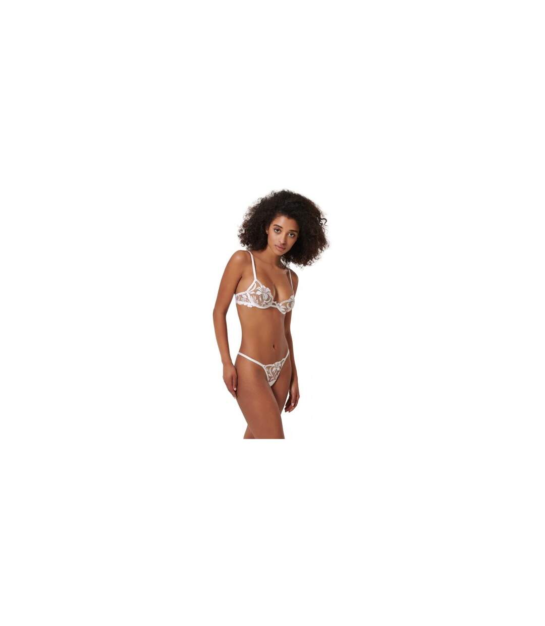 Womens/ladies Leonora Thong White Bluebella-1