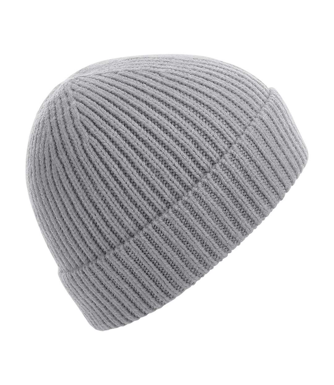 Beechfield Unisex Engineered Knit Ribbed Beanie (Light Grey) - UTRW7312-1