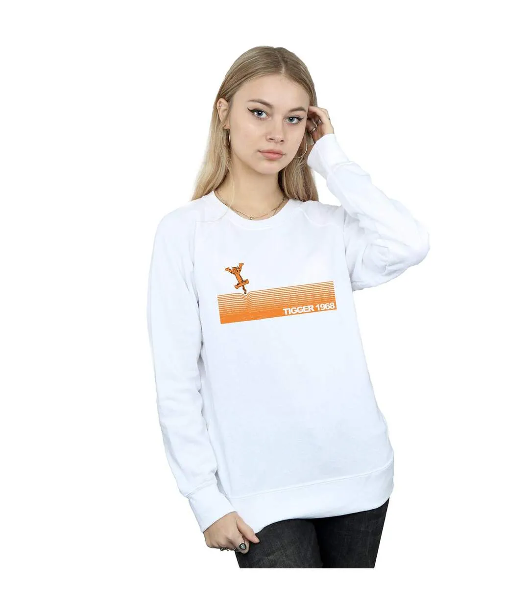 Disney Sweatshirt Winnie The Pooh Tigger 1968 Femmes/Dames (Blanc) - UTBI42850-2