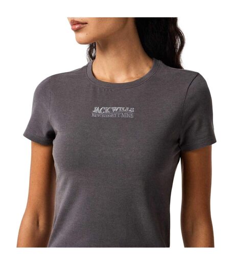 T-shirt Motif/style Brodé Femme Gris Jack Wills