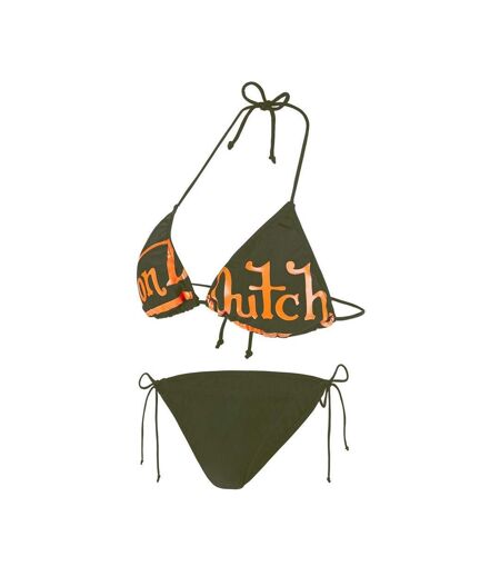 Maillot de bain kaki/orange femme von dutch lol - l