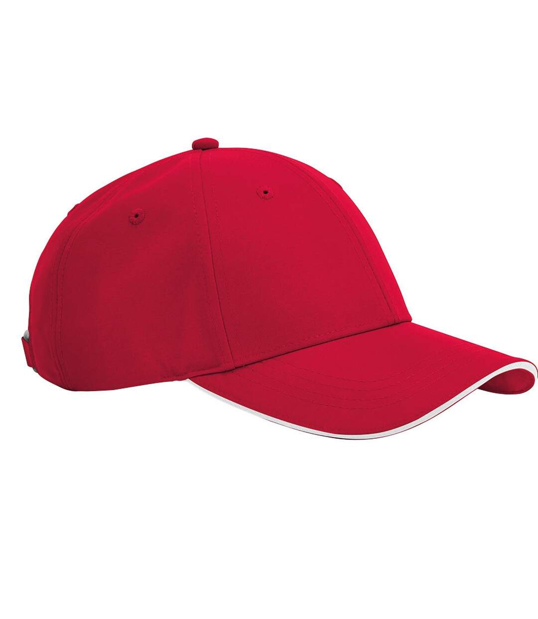 Casquette De Baseball Team Sports-tech Rouge Classique Blanc Beechfield-1