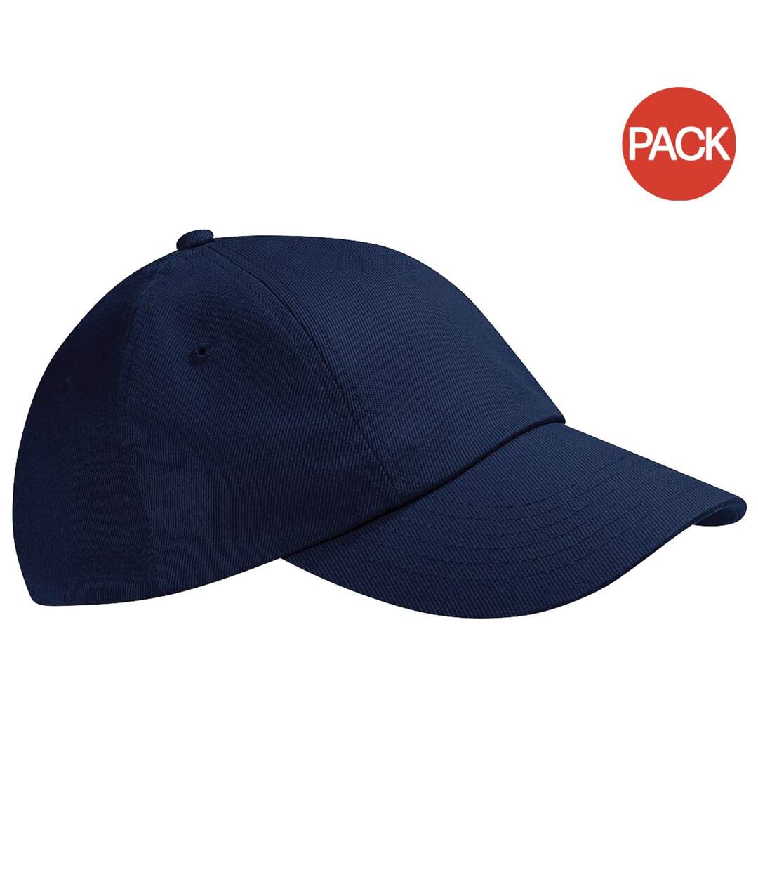 Lot de 2  casquettes adulte bleu marine Beechfield-1