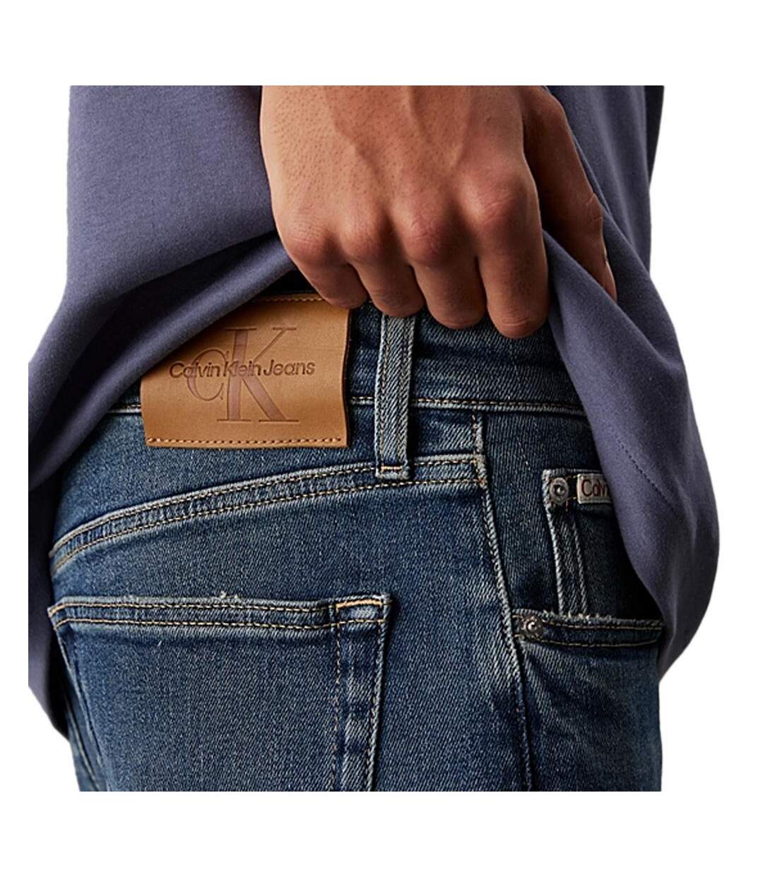 Jean bleu foncé  slim homme calvin klein jeans light - w29-l32-3