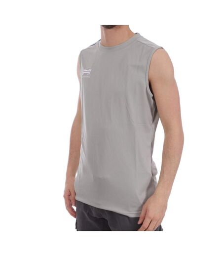 Débardeur Gris aux Bandes Bleues Homme Hungaria Training Pro Sleveless - L