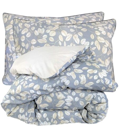 Parure de lit percale de coton LISON GRIS Taie 50x70 cm