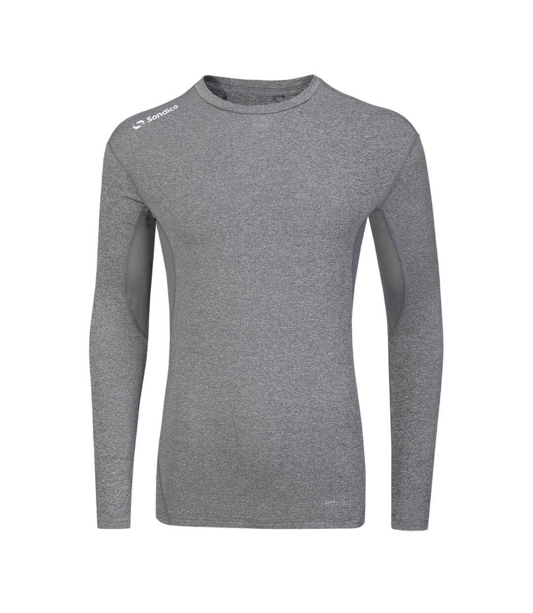 Haut Thermique Manches Longues Motif/style Central Homme Gris Chiné Chiné Sondico-1