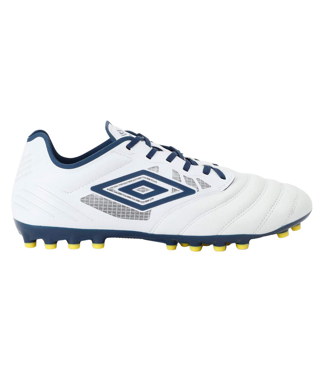Mens tocco iv pro ag goat leather football boots white/poseidon/blazing yellow Umbro-3