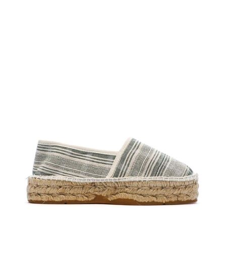 Espadrilles blanches/vertes femme pare gabia aduna