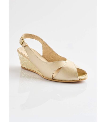 Sandales bout ouvert largeur confort cuir