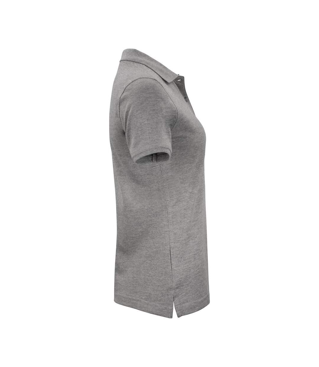 Clique Womens/Ladies Cotton Polo Shirt (Grey Melange)