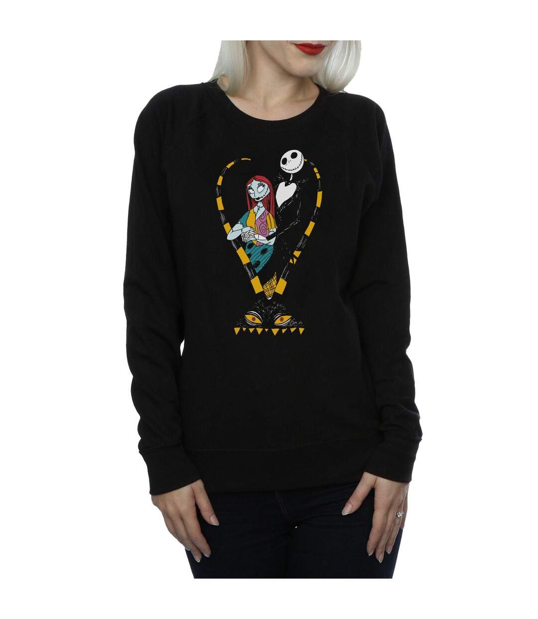 Disney - Sweat NIGHTMARE BEFORE CHRISTMAS JACK AND SALLY LOVE - Femme (Noir) - UTBI9510-3