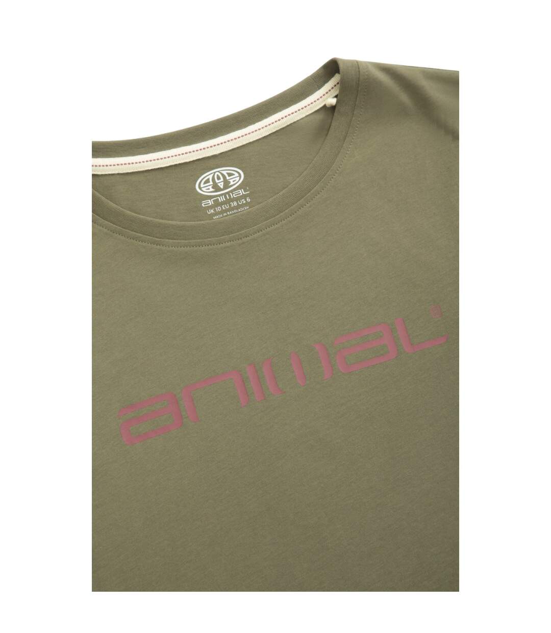 T-shirt marina femme vert kaki Animal