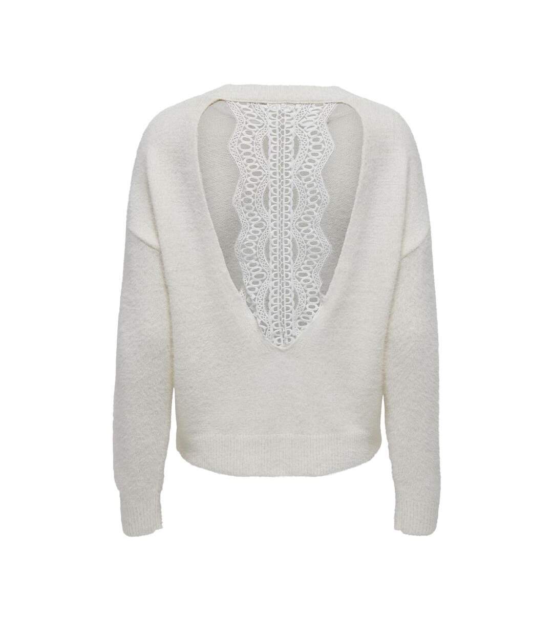 Pull Blanc Femme Only Piumo - L