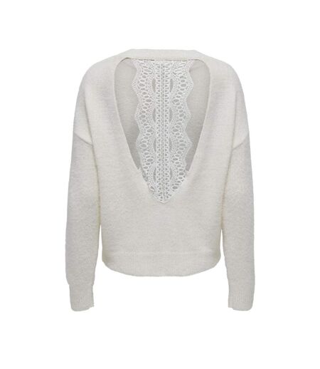 Pull Blanc Femme Only Piumo - L