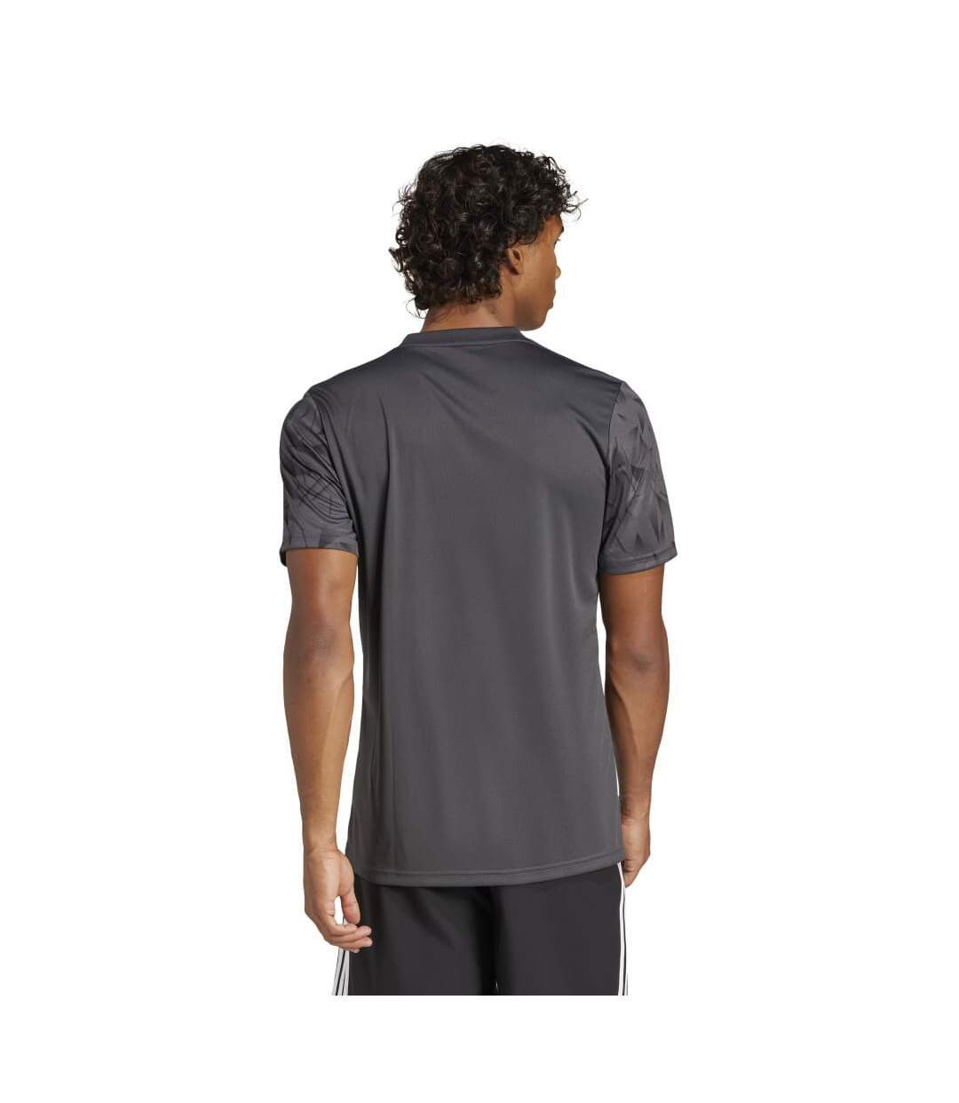 T-shirt Style Motif Géométrique Team Icon Homme Gris Foncé Adidas-4