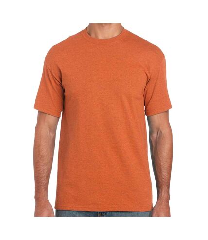 T-shirt manches courtes homme orange chiné Gildan