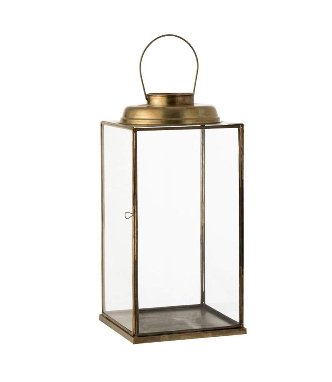 Lanterne Carrée en Métal Antique 48cm Bronze-1