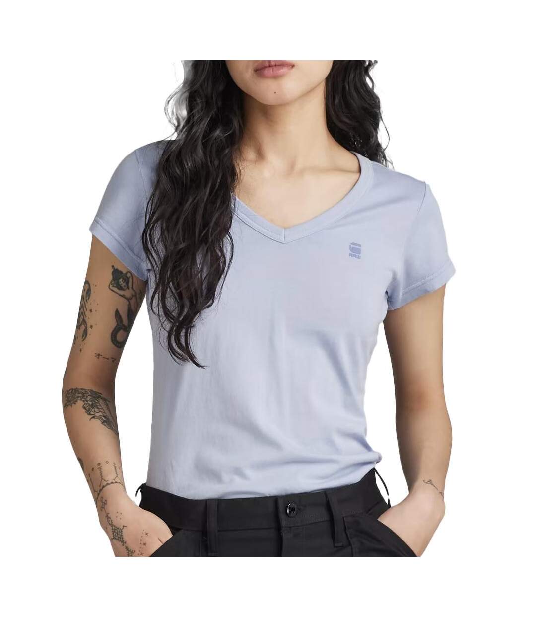 T-shirt Bleu Femme G-Star Raw Eyben D21314 - XS