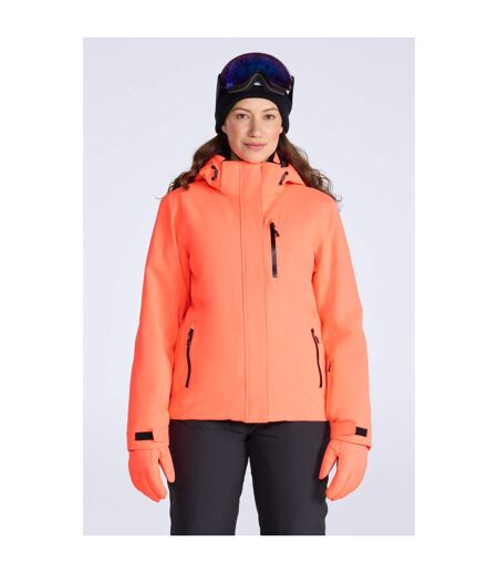 Blouson De Ski Uni À Capuche Amovible Et Poche Sur Poitrine Aspen Femme Rose Mountain Warehouse