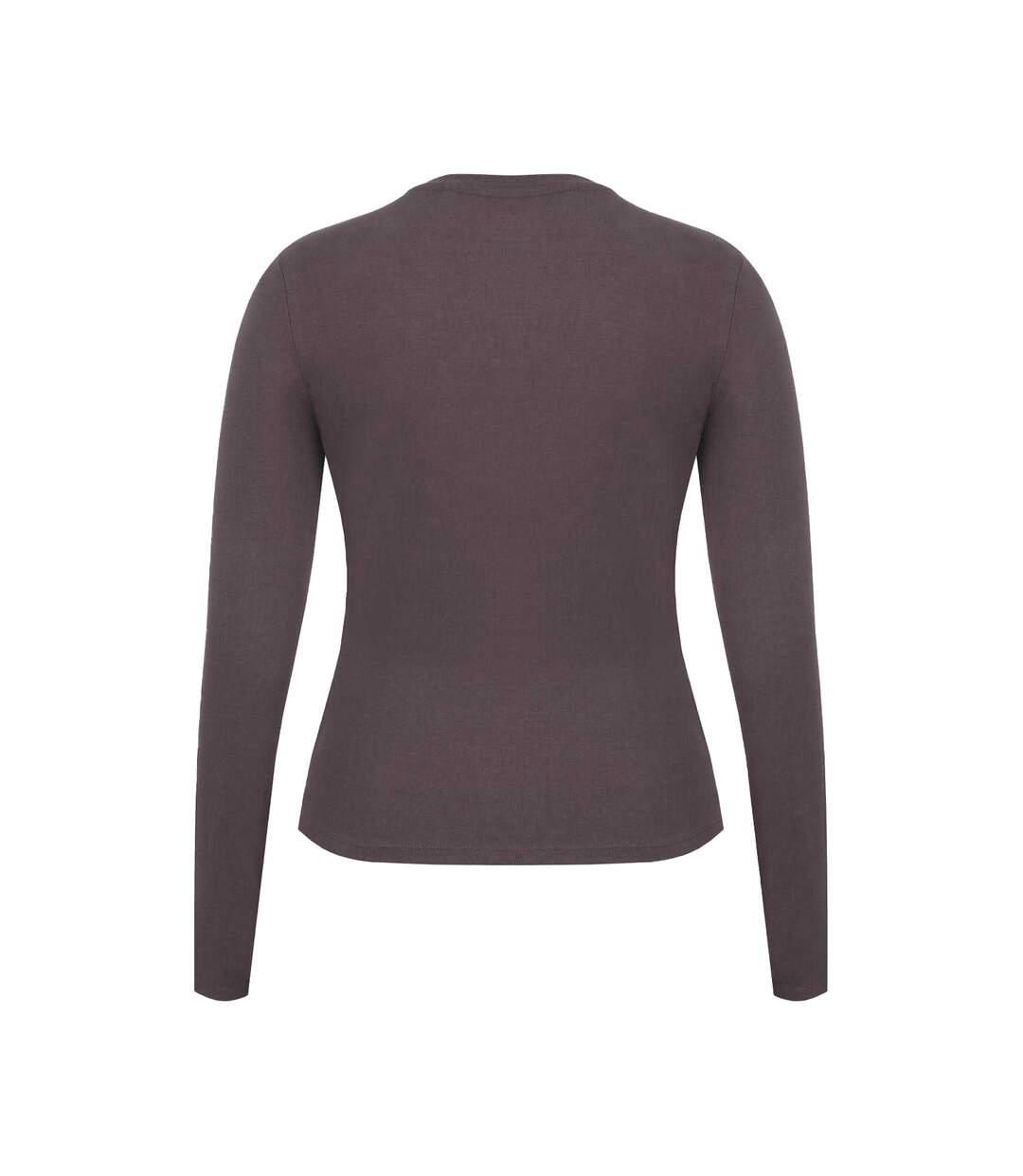 Womens/ladies Slim Long-sleeved T-shirt Chocolate Slazenger-2