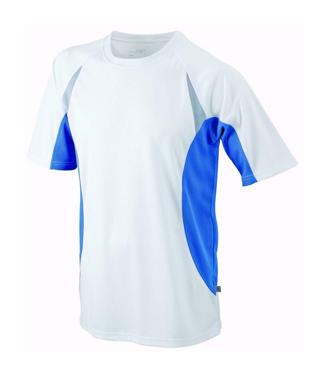 t-shirt running respirant JN391 - blanc et royal - HOMME