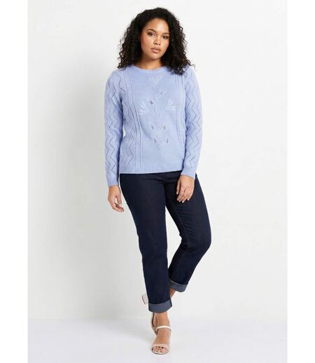 Pull court ajouré torsades