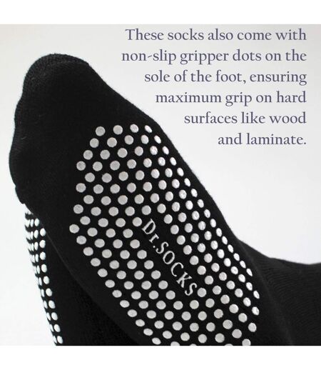 4 Pack Bamboo Diabetic Socks With Grips for Men and Women