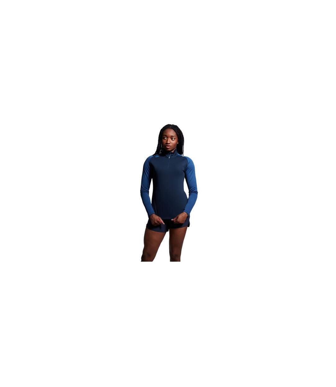 Womens/ladies Elite Base Layer Top True Navy Navy Marl Canterbury-1