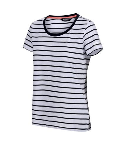 T-shirt filandra femme blanc / bleu marine Regatta