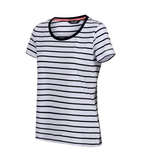 T-shirt filandra femme blanc / bleu marine Regatta