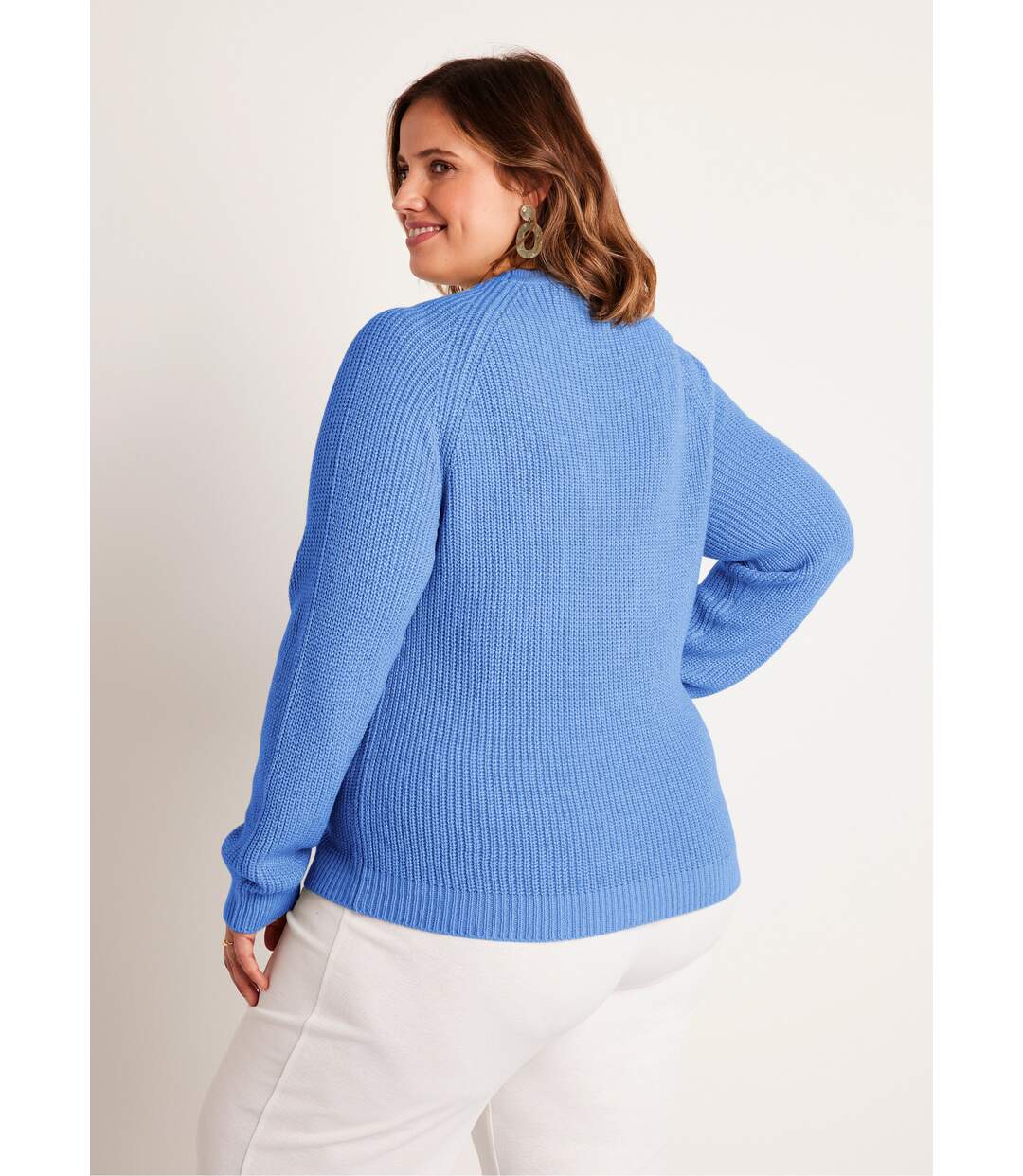 Pull maille brillante col rond-2