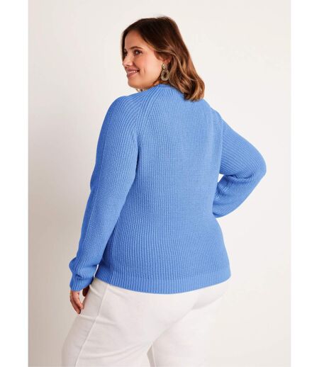 Pull maille brillante col rond