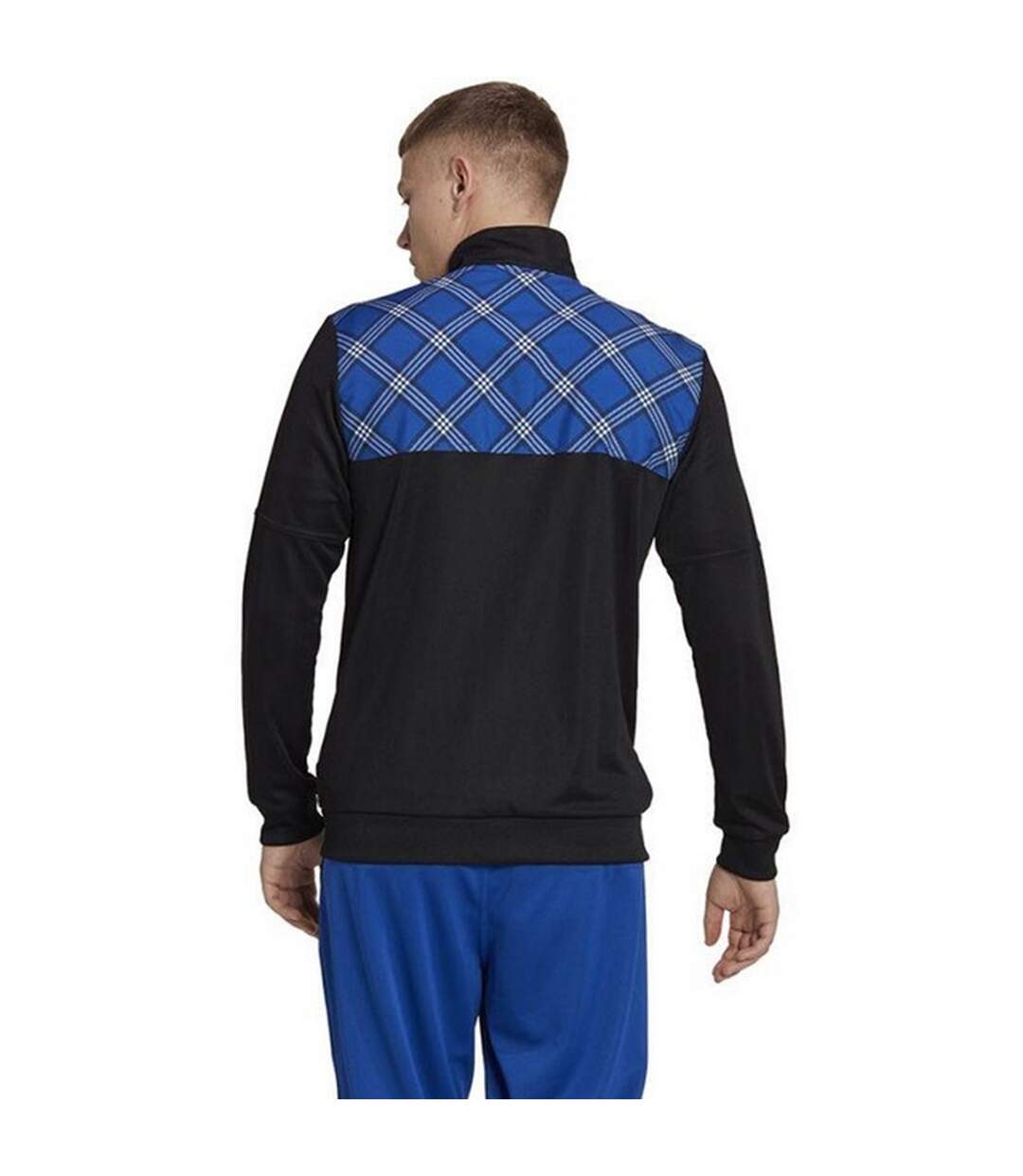 Veste Entraînement Style Logo À Carreaux Tiro Homme Noir Bleu Adidas-3