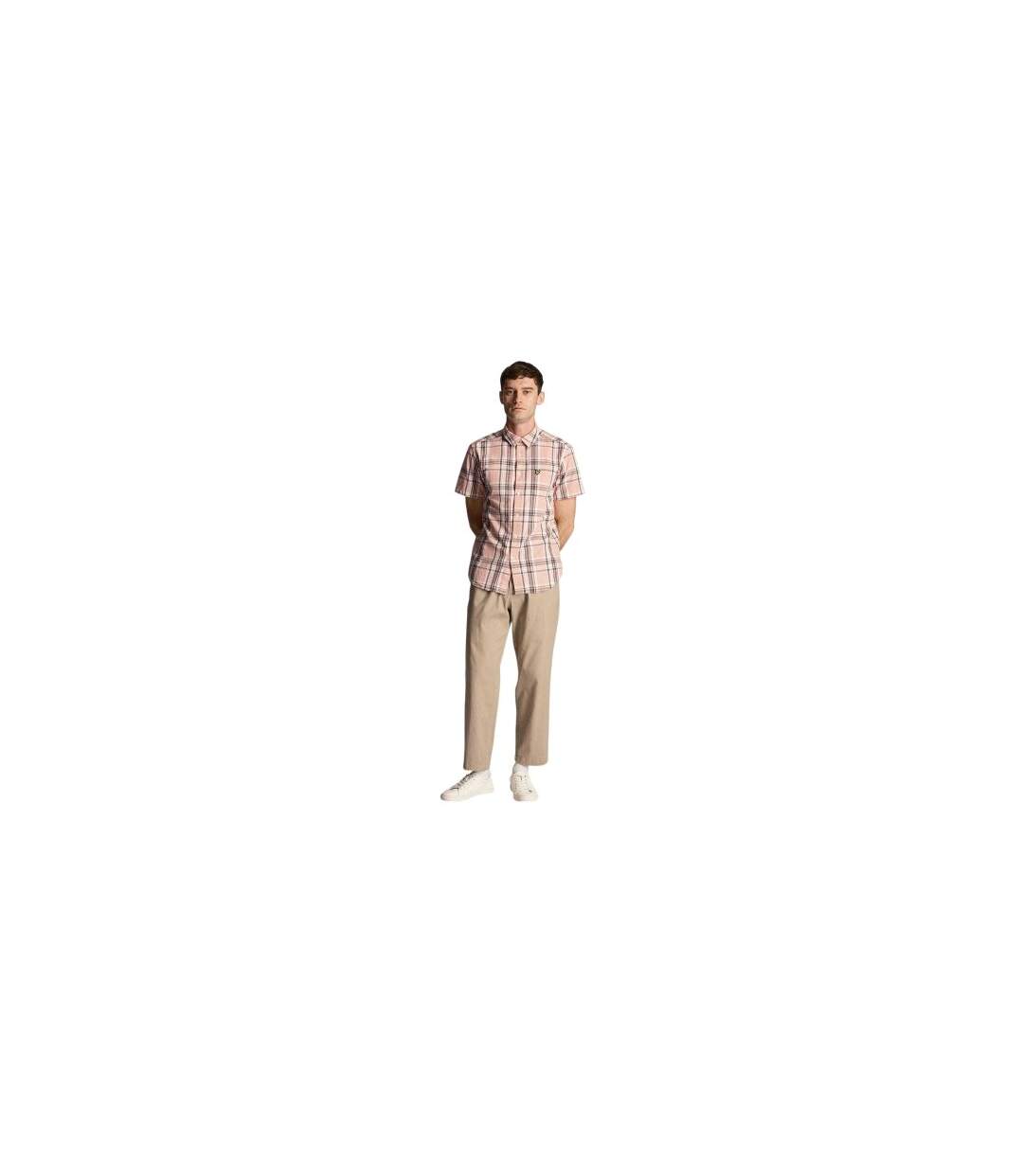 Chemise Manches Courtes Homme Rose Lyle & Scott-1