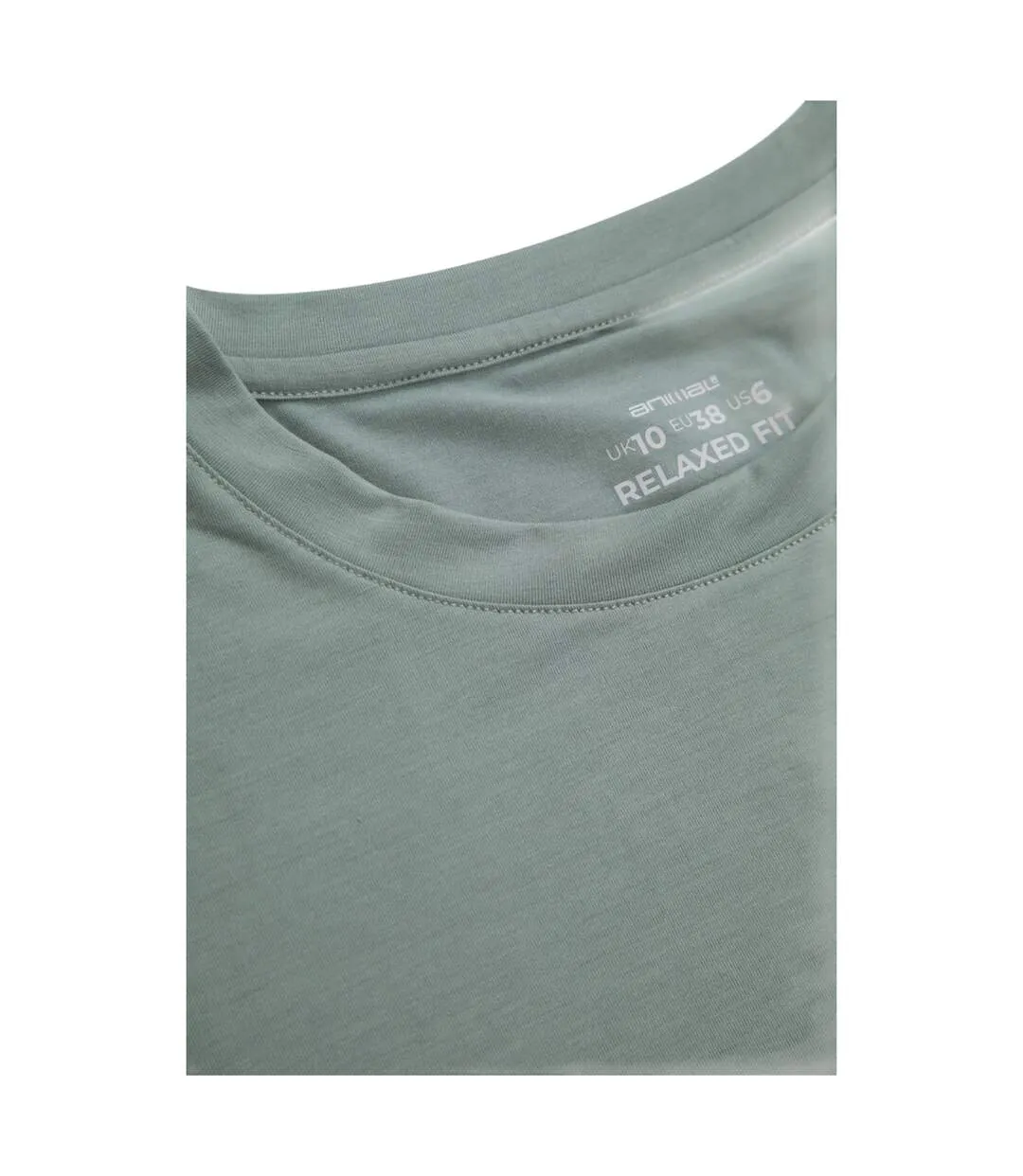 Womens/ladies Sarah Short-sleeved Active T-shirt Pale Green Animal-4