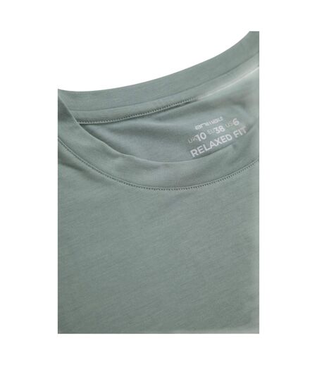 Womens/ladies Sarah Short-sleeved Active T-shirt Pale Green Animal