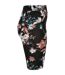 Womens/ladies Soft Flowers Cycling Shorts Black Urban Classics-4