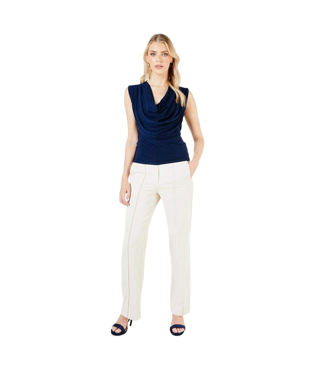 Haut femme bleu marine Principles-3