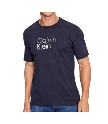 T-shirt Marine Homme Calvin Klein Jeans Logo