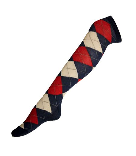 Dublin Unisex Argyle Socks (Red/Navy/White) - UTWB1070