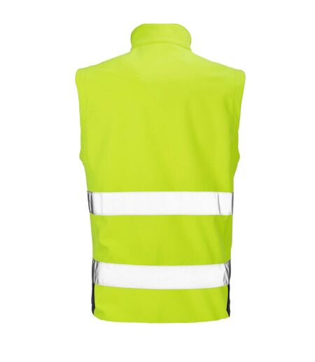 Veste Sans Manches Homme Jaune Fluo Noir Safegard