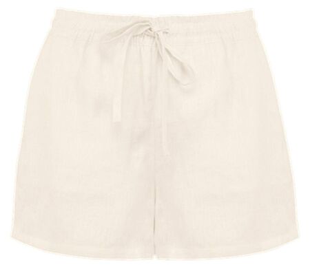 Short en lin - Femme - PATS723 - beige ivoire