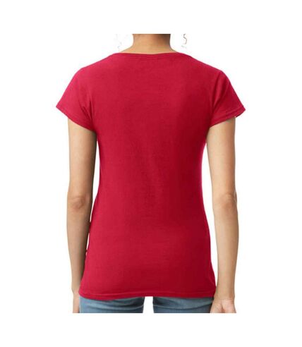 T-shirt soft style femme rouge vif Gildan