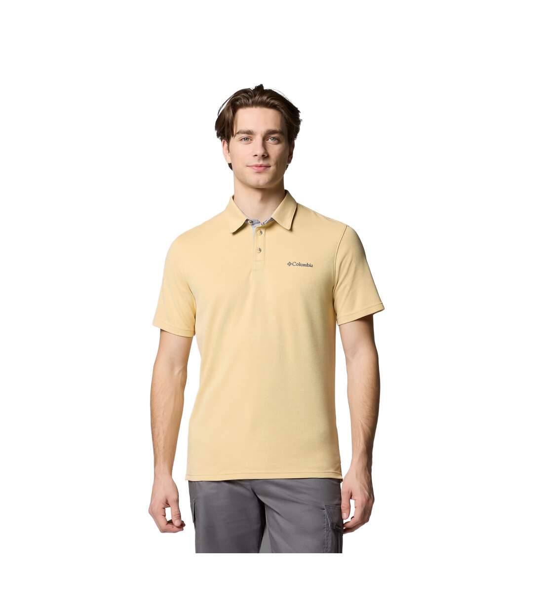 Polo Nelson Point Homme Jaune Columbia-1