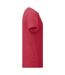 T-shirt Iconic Homme Rouge Chiné Fruit Of The Loom-3