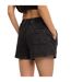 Short femme uni acid wash lien de serrage et patch côté Palm Paradise Vondutch-3