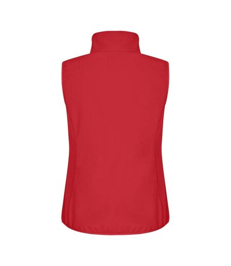 Womens/ladies Classic Softshell Body Warmer Red Clique