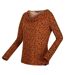 Womens/ladies Frayda Lightweight Cowl Neck Top Orange Regatta-3