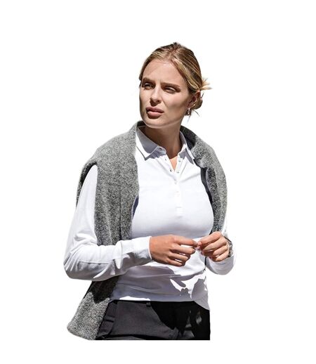 Nimbus Womens/Ladies Carlington Deluxe Long Sleeve Polo Shirt (White)